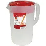 RUBBERMAID 1 GAL PITCHER CLEAR WITH RED LID