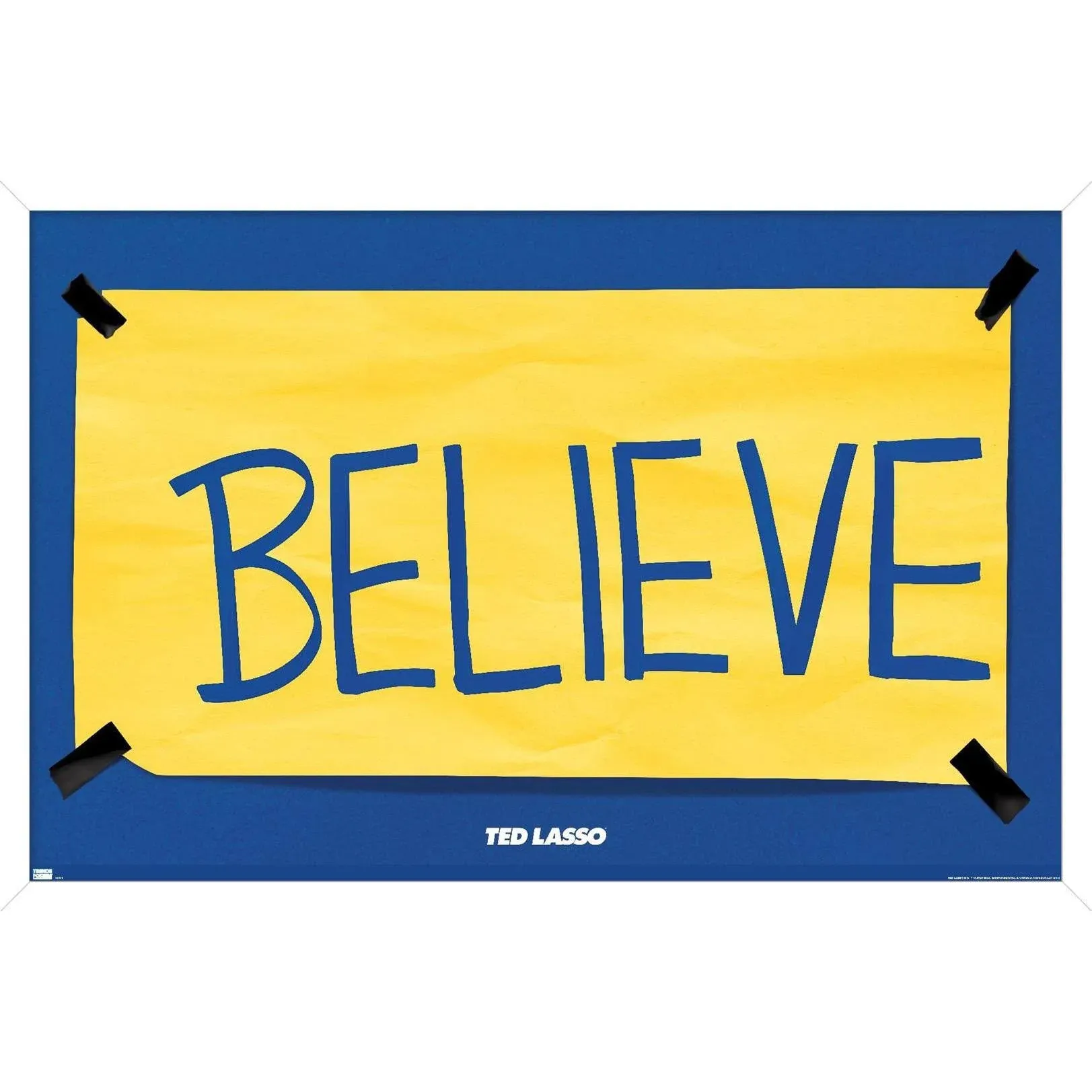 Trends International Ted Lasso - Believe Framed Wall Poster Prints White Framed ...