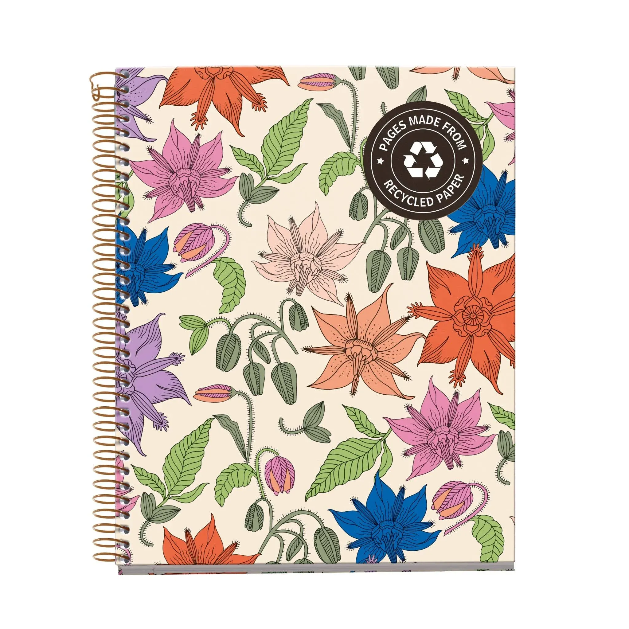 Miquelrius - A5 Recycled Notebook - 4 Colour Stripes - Horizontal Ruled 7 mm ...