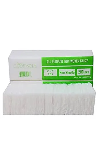 200 Pcs (2" x 2") Premium 4-ply Non-Woven,