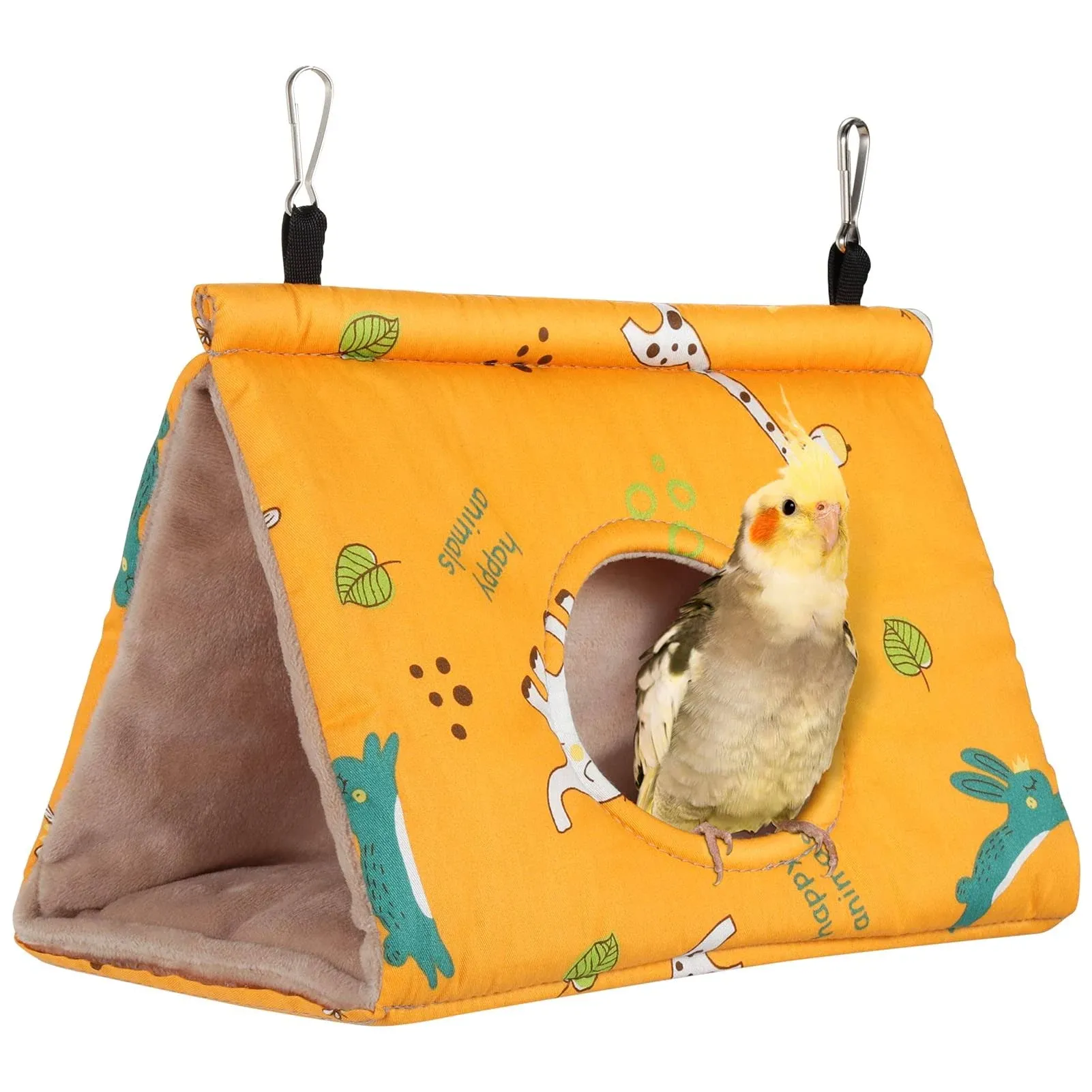 Winter Warm Bird Nest House Bird Bed, Bird Hut Hideaway for Cage, Plush Fluffy ...