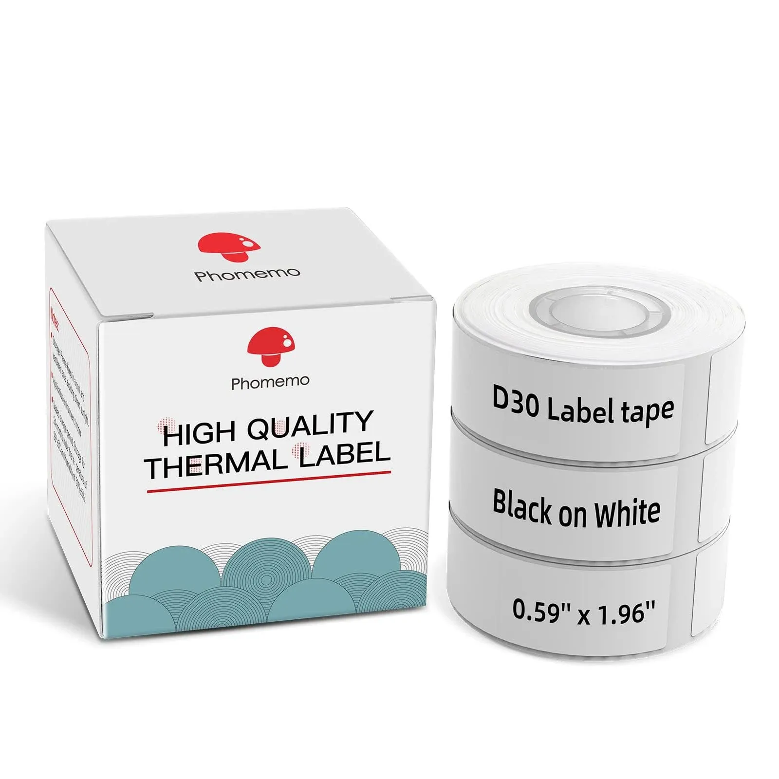 Phomemo D30 Self-Adhesive Labels White 0.59'' x 1.96'' (15mm x 50mm) 390 Labels ...