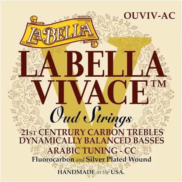 La Bella OUVIV-AC Oud Arabic C-C Tuning 11 String Set