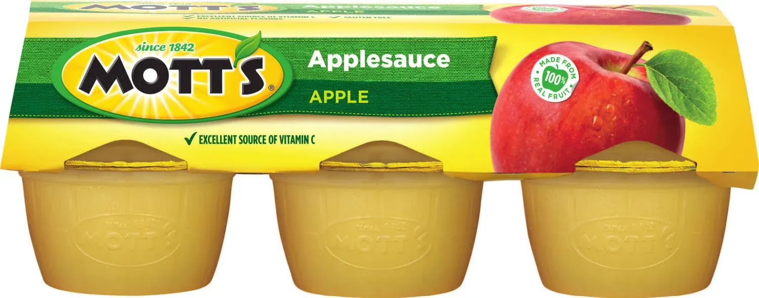 Mott's No Sugar Added Applesauce, 23 Ounce Jar (Pack of 12)