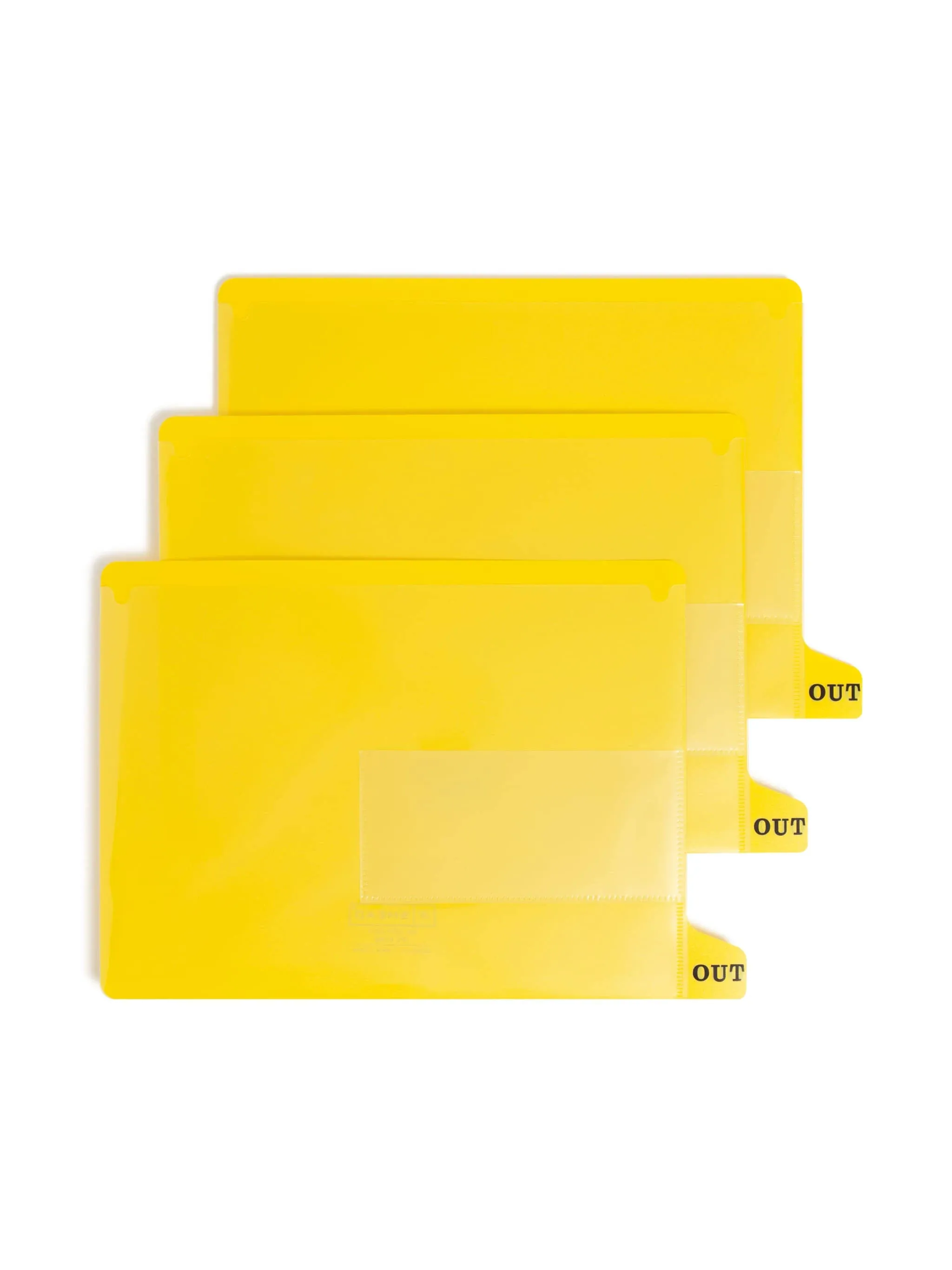 Colored Poly Out Guides With Pockets, 1/3-cut End Tab, Out, 8.5 X 11, Yellow, 25/box