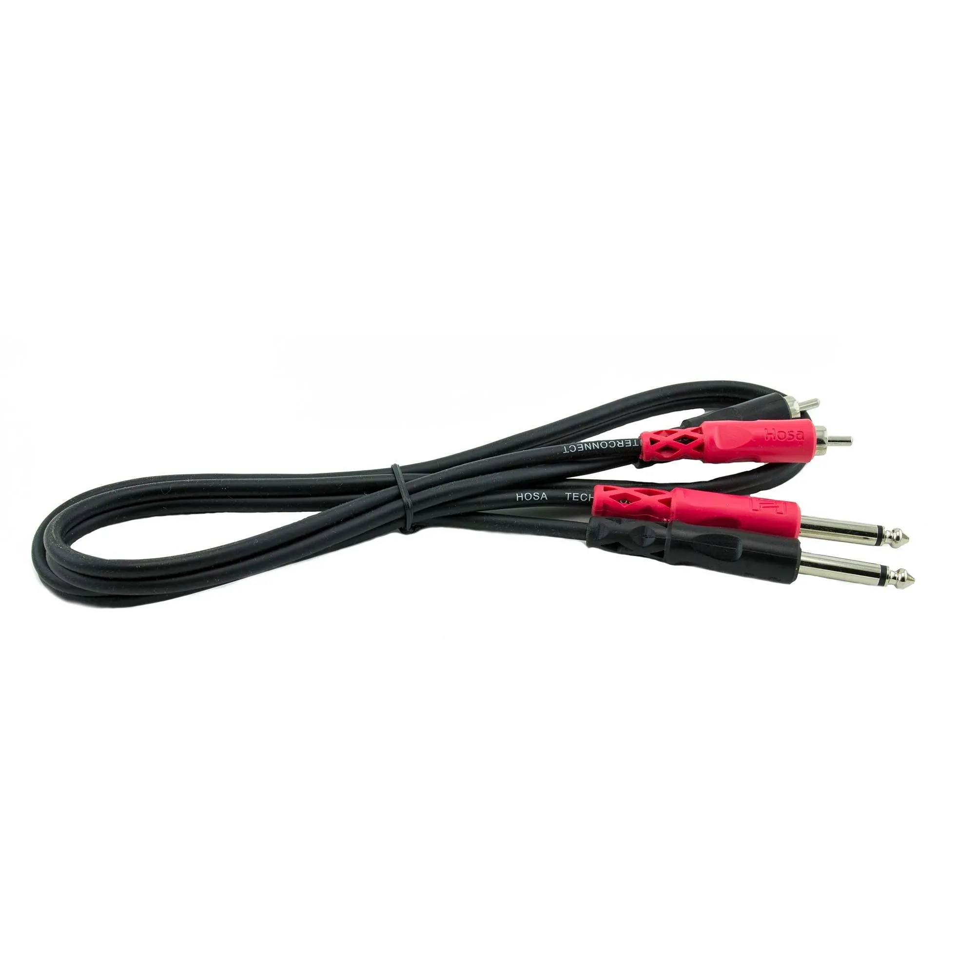 Hosa CPP-201 Dual 1/4" TS to Dual 1/4" TS Stereo Interconnect Cable, 1 Meter