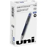 Uni-Ball Jetstream Retractable Ballpoint Pen Fine 0.7 mm Blue Ink Blue Barrel