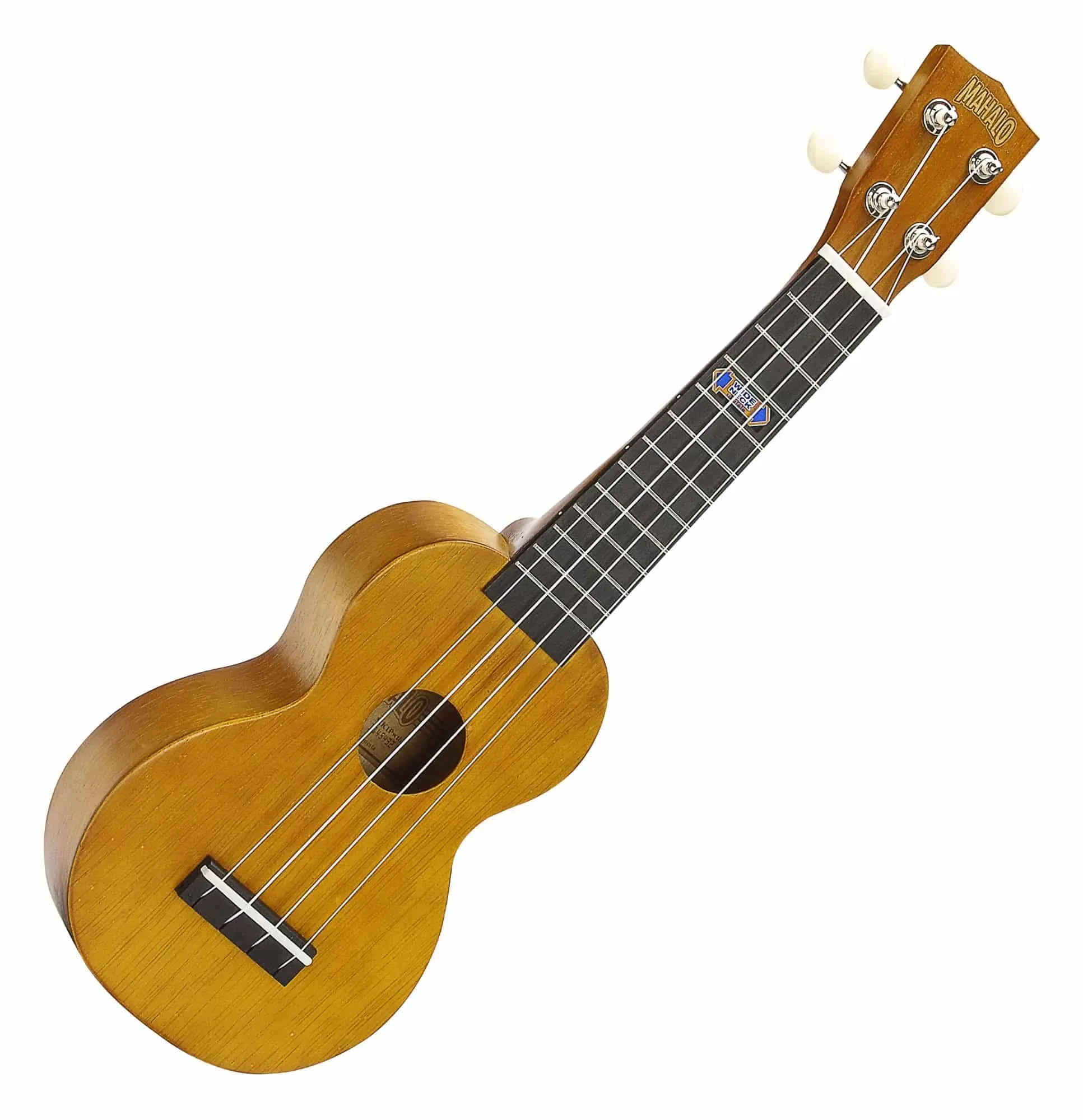 Mahalo MK1PWTBR-U Kahiko Wide Neck Transparent Brown Soprano Ukulele with Gig Bag