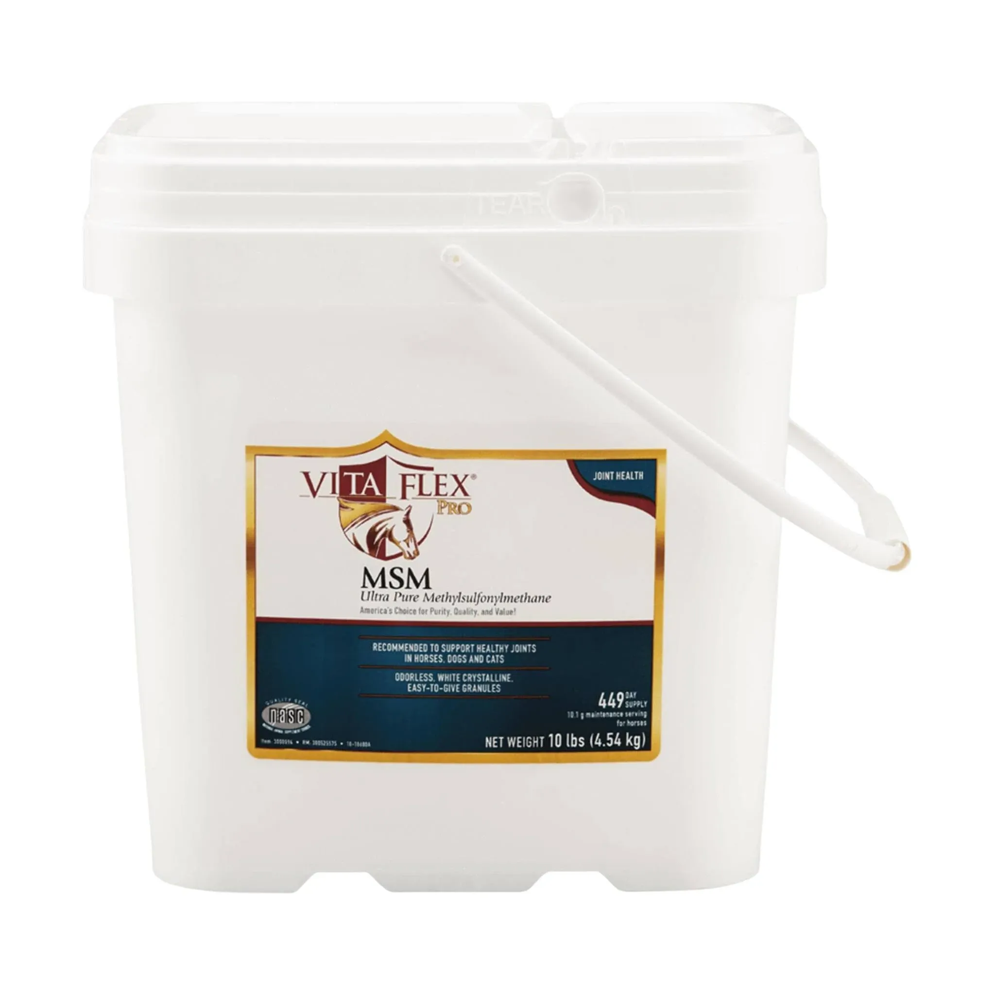 Vita Flex MSM Pure Methylsulfonyl<wbr/>methane Odorless Equine Horse 10 Pounds