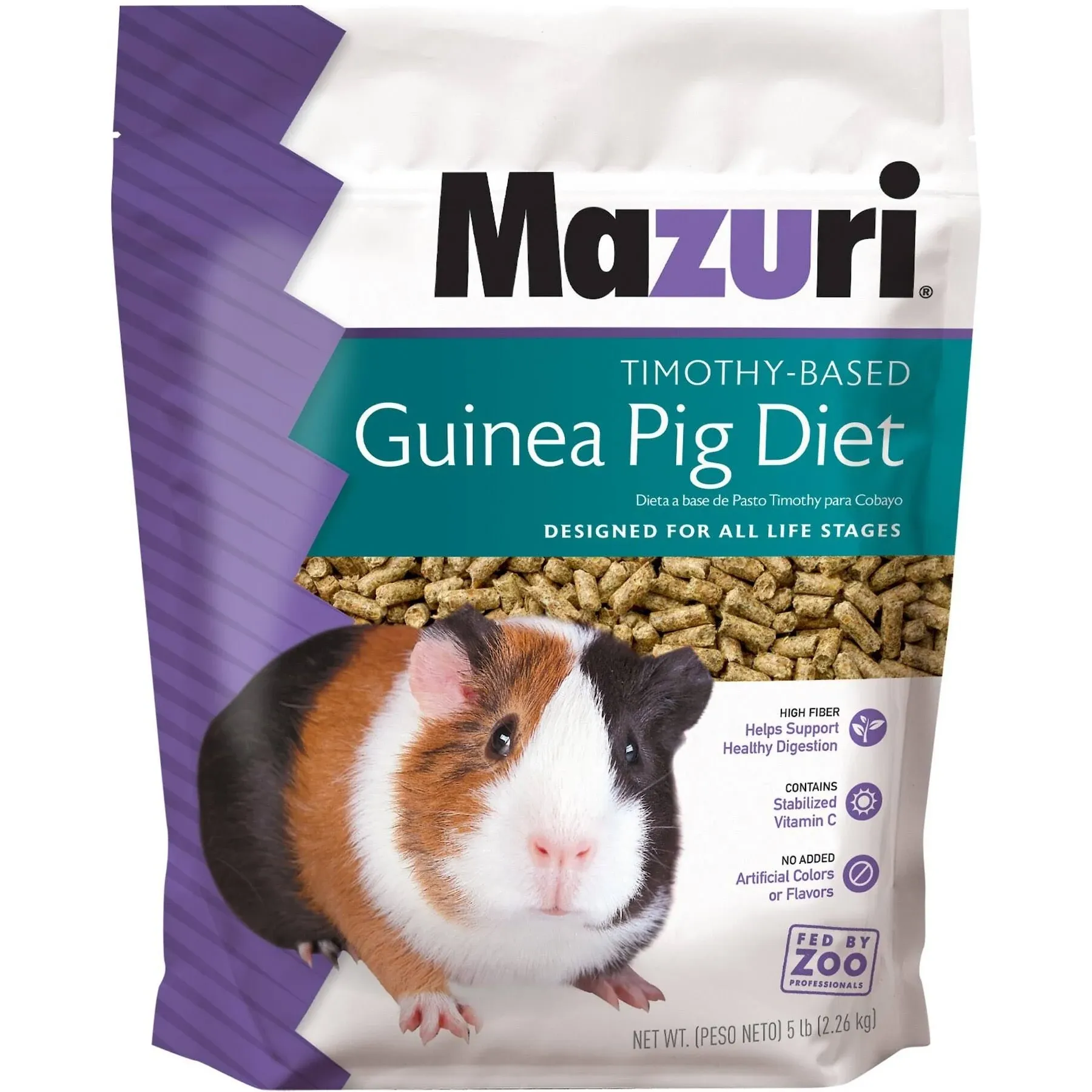 Purina® Mazuri® Timothy-Based Guinea Mini Pig Diet Pellets Food 5 Lbs