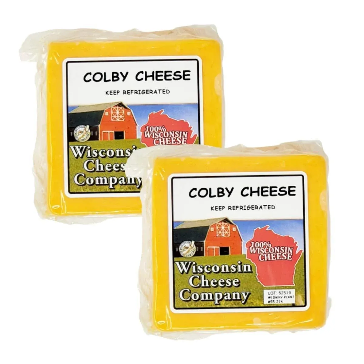 Colby Cheese Blocks, 15 oz. per Block, Wisconsin Cheese Company Cheese and ...