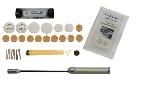 Instrument Clinic Cork / Leather Clarinet Pad Kit. Includes Adhesive, Mini Leak ...