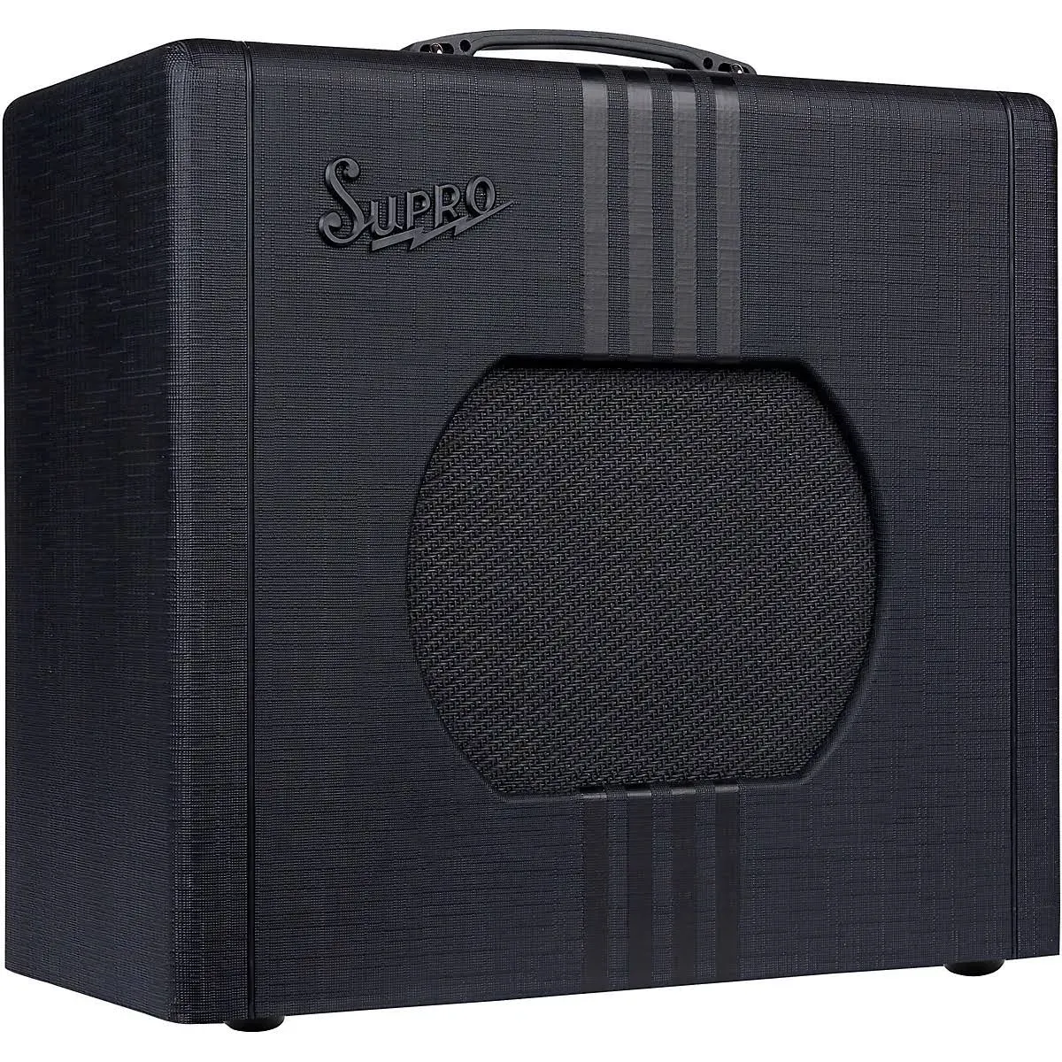 Supro 1820RBB Delta King 10 5-Watt 1 X 10" Guitar Combo, Black w/Black Striping