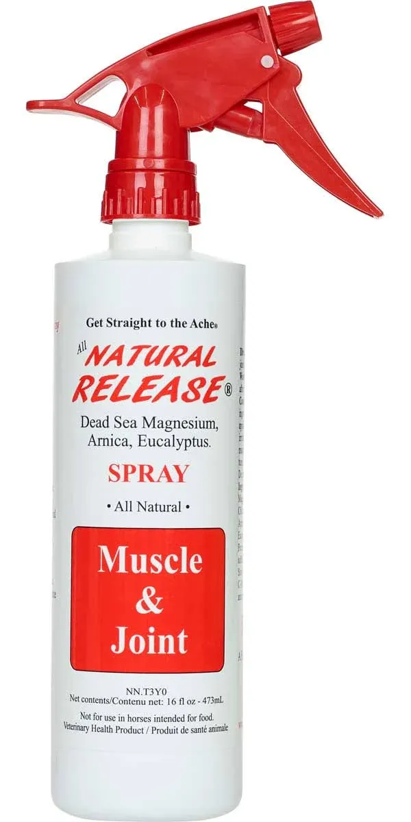 Four-Oaks Farm Ventures, Natural Release Muscle Spray Treatment - Horse Liniment for Sore Muscles, Joint Pain, Tendon & Inflammation Relief - Easy to Use, Fast Acting, Alcohol & Menthol Free (8 oz)