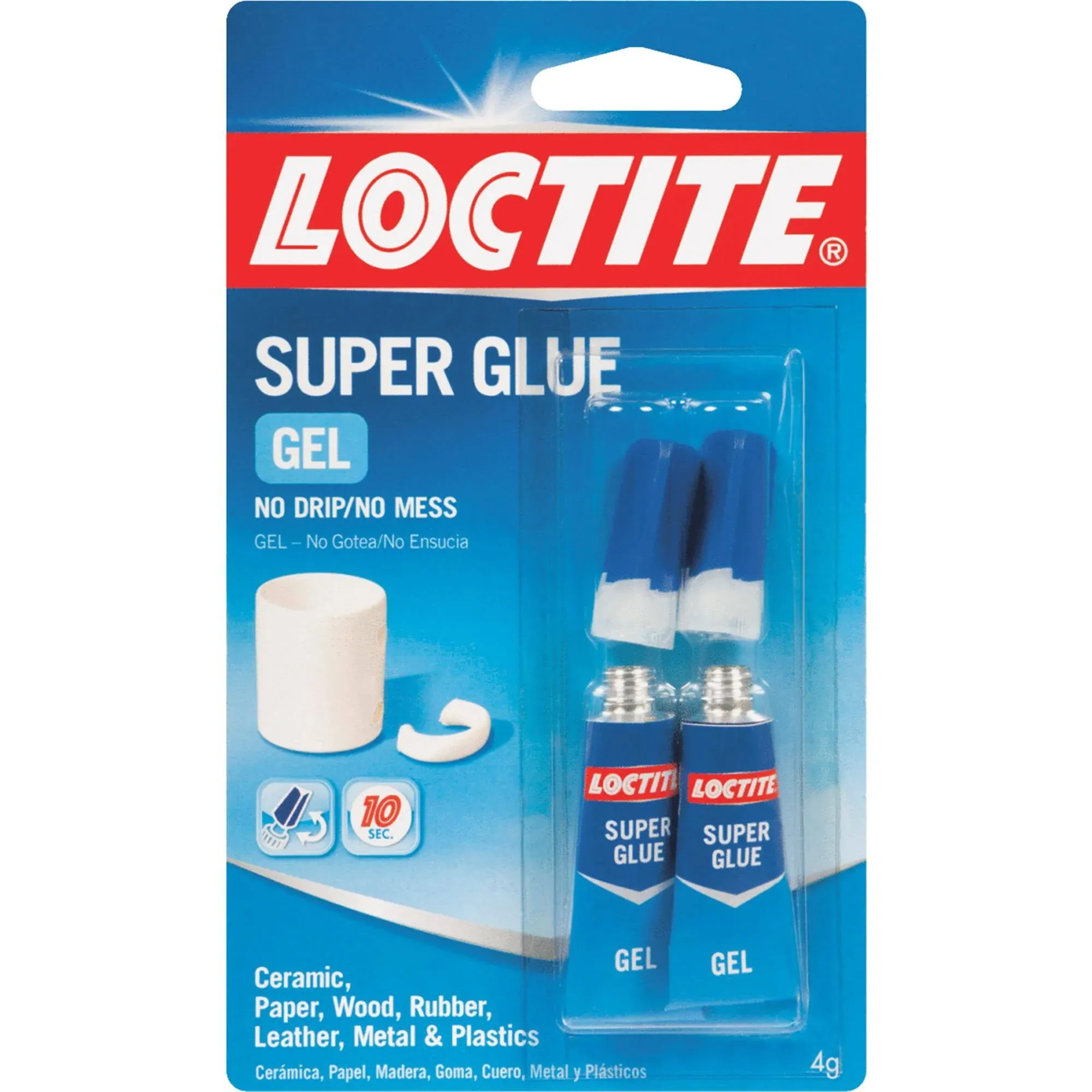 Loctite Super Glue Gel 0.07 fl oz Bottle, Pack of 2, Clear and colorless 