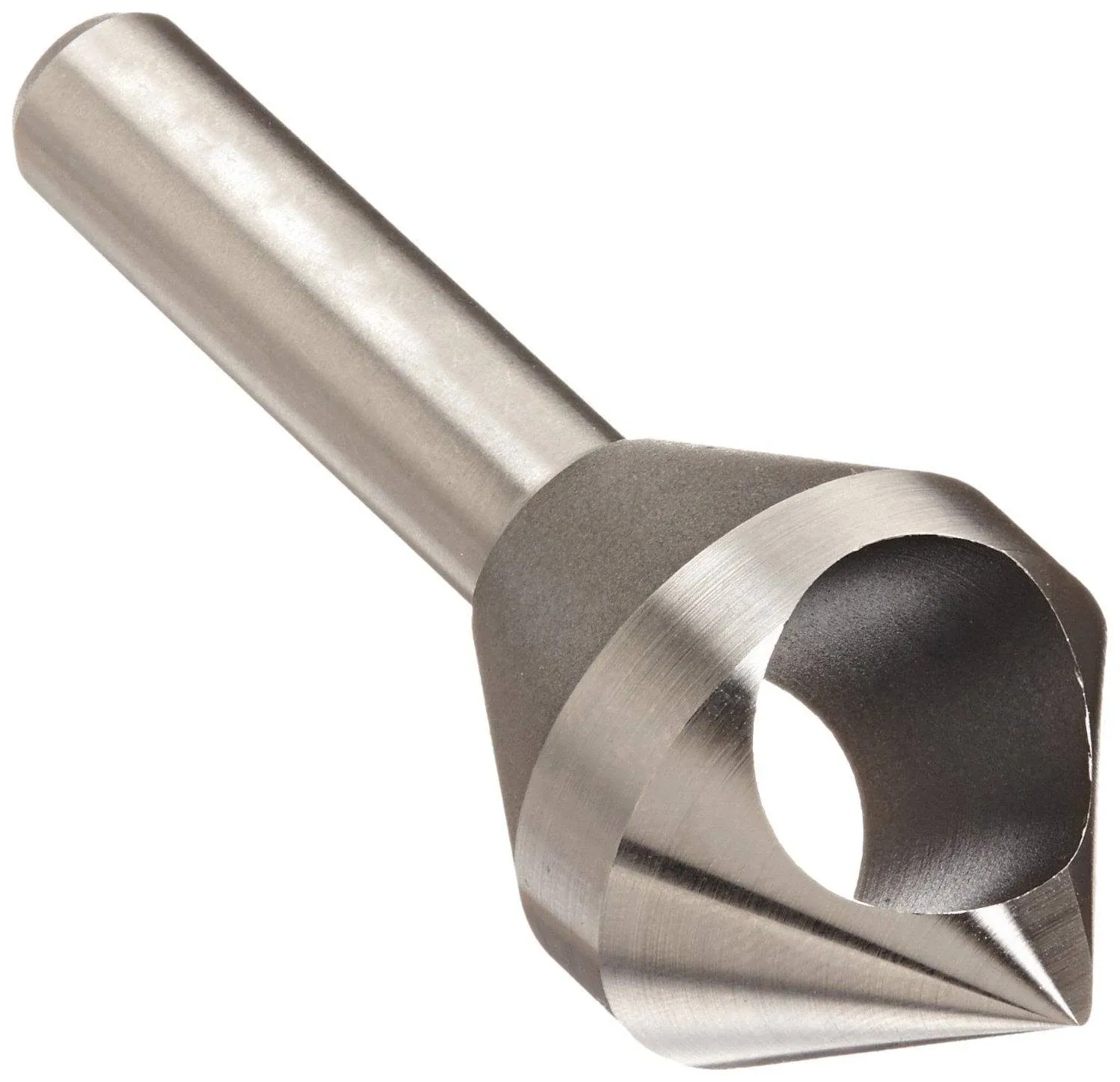 KEO 53513 Cobalt Steel Single-End Countersink, Uncoated (Bright) Finish, 82 Degree Point Angle, Round Shank, 3/8" Shank Diameter, 5/8" Body Diameter