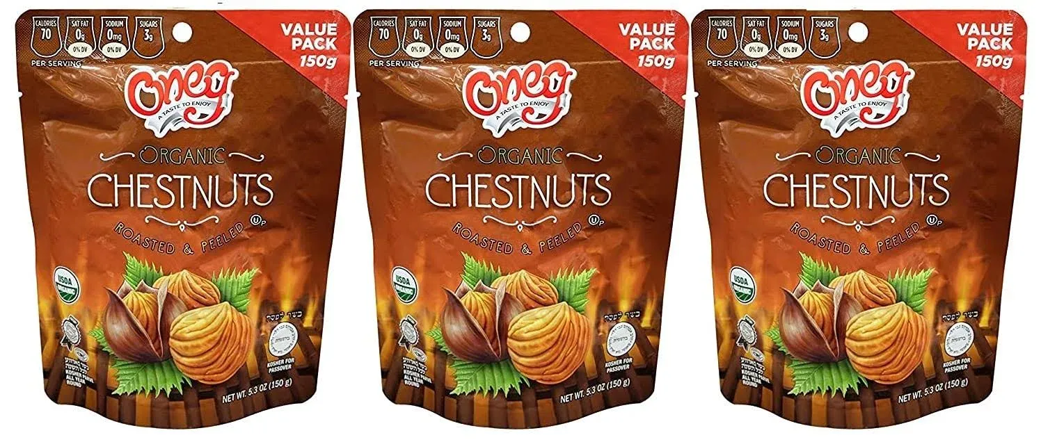 Organic Whole Chestnut Roasted and Peeled Chestnuts