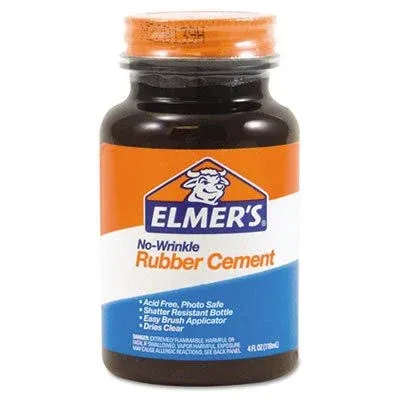 Rubber Cement, Repositionable, 4 oz