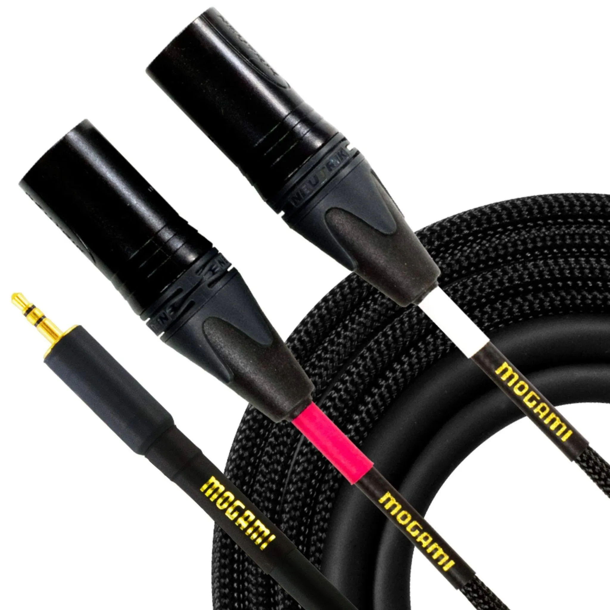 Mogami GOLD 3.5 2 XLRM 10 3.5 TRS to Dual XLR Male Cable, 10-Foot