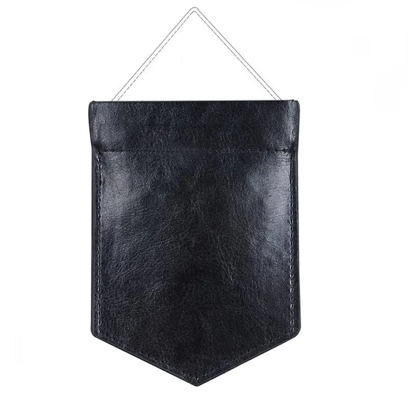 Pocket Square Holder for Men Leather Pocket Square for Suit Handkerchief US