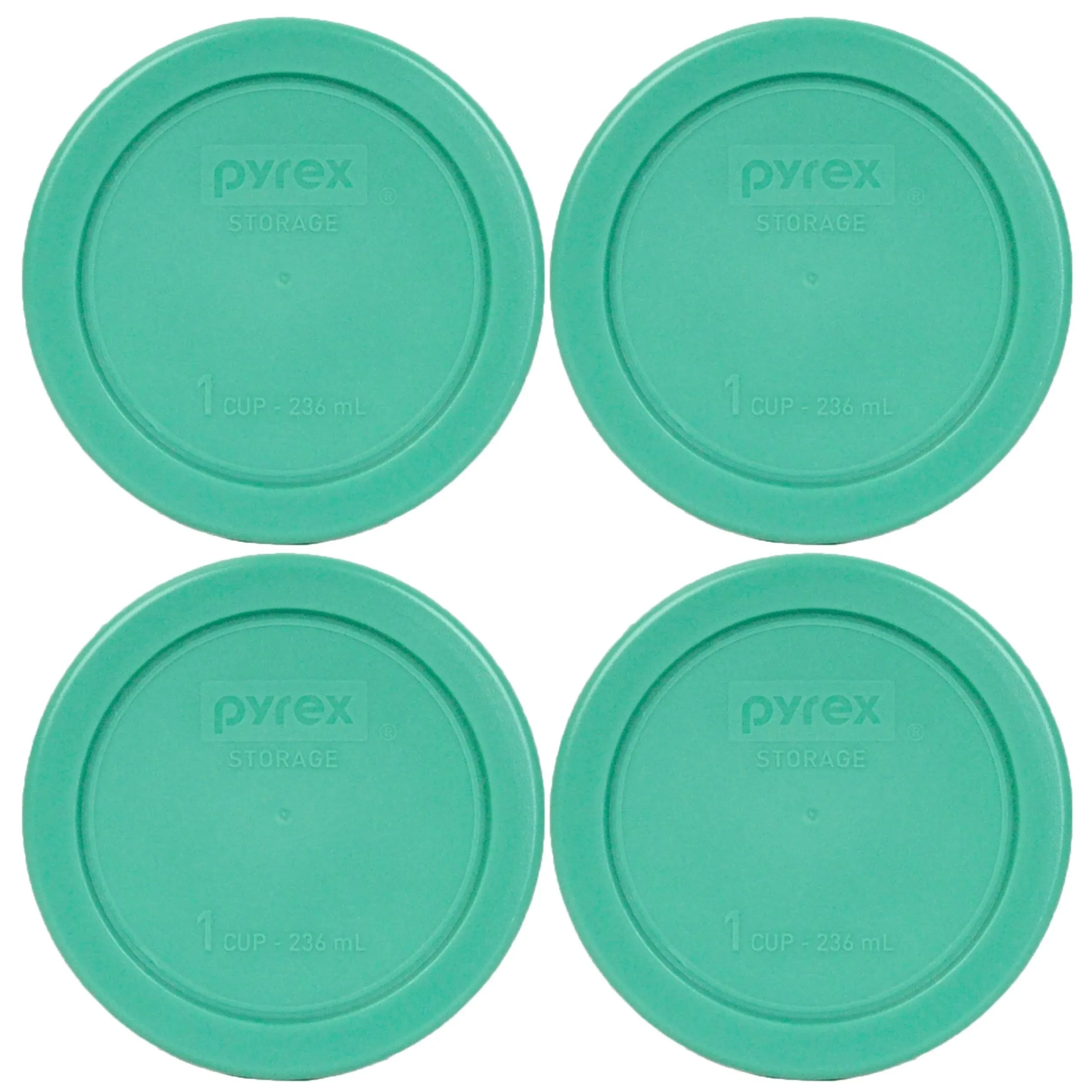 7202-PC round 1 Cup Green Plastic Lid Cover (4 Pack)