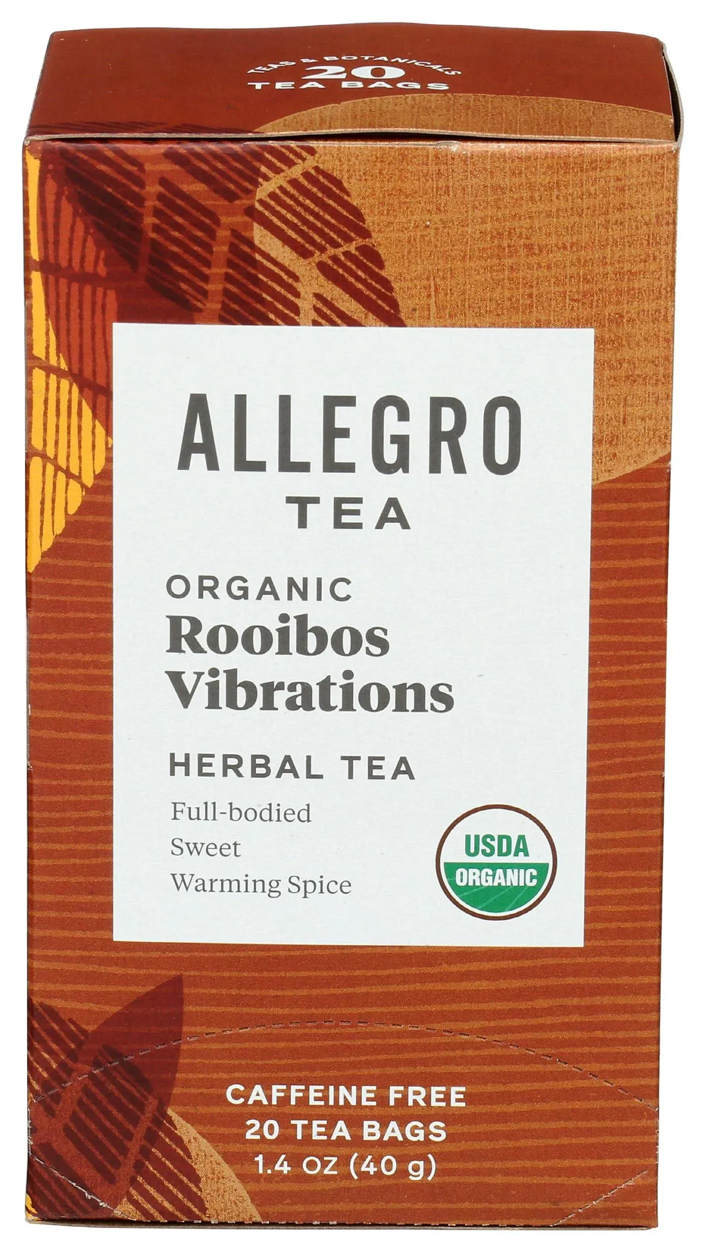 Allegro Organic Rooibos Vibrations Tea 20 Tea Bags