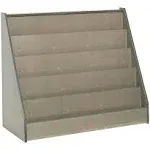 Ecr4kids Single-Sided Book Display, Classroom Bookshelf, Grey Wash