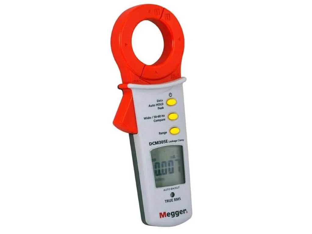 Megger DCM305E 2009-574 TRMS AC Earth Leakage Clamp Meter, 6mA to 100A