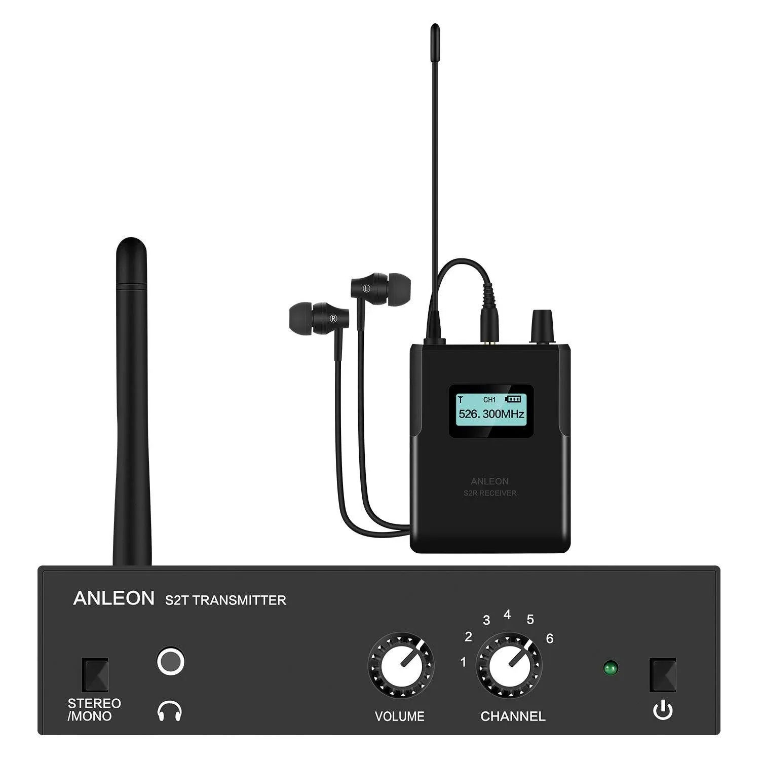 ANLEON S2 UHF Stereo Wireless Monitor System in-Ear System IEM (526-535Mhz)