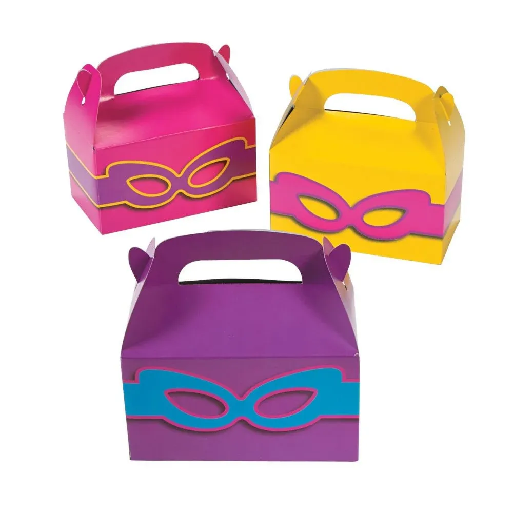 Superhero Girl Treat Boxes - 12 Pc.