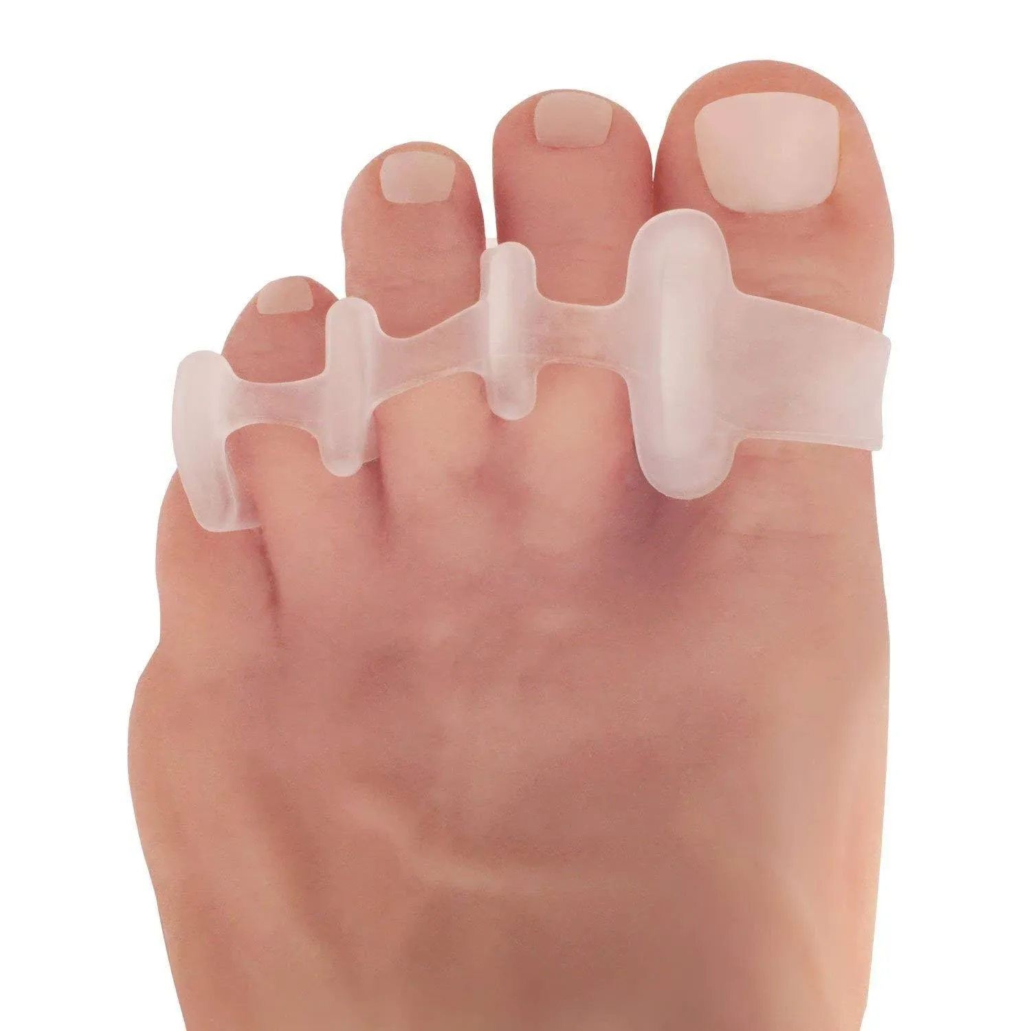 Dr. Frederick's Original Gel Toe Spreaders - 2pcs- Gel Toe Spacers - Bunion Toe Separators - Temporary Bunion Corrector - Gel Orthotic for Overlapping Toes - For Men/Women - One Size