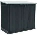 Keter Store-It-Out Prime 4.3 x 2.3 Foot Resin Outdoor Storage Shed with Easy Lift Hinges, Perfect for Trash Cans, Yard Tools, and Pool Toys, Black