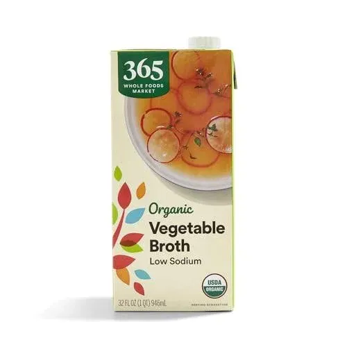 365 Everyday Value, Organic Low Sodium Vegetable Broth, 32 fl oz