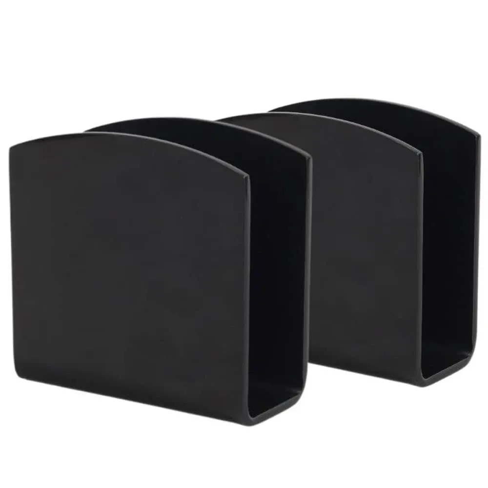 Dino74 (Set of 2) Black Acrylic Napkin Holder - 5mm Free-Standing Tissue ...