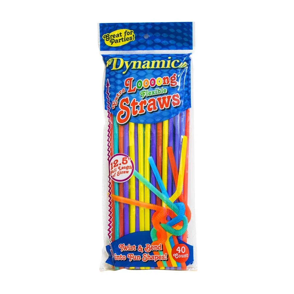 Dynamic - Extra Long Flexible Straws - 36 Pack