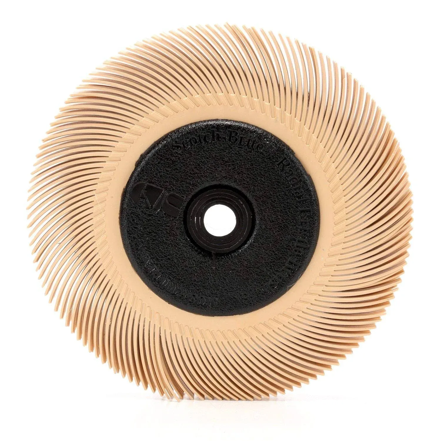 Scotch-Brite Radial Bristle Brush, 6 in x 7/16 in x 1 in 6 Micron with Adapter