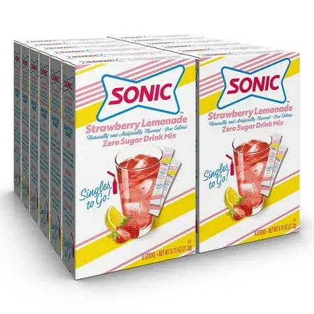 Sonic Strawberry Lemonade Singles To Go-6 Count-12/Case