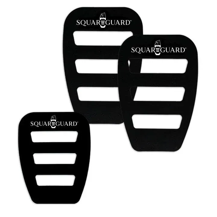 SquareGuard Pocket Square Holder 3-Pack (2 Regular & 1 Slim)