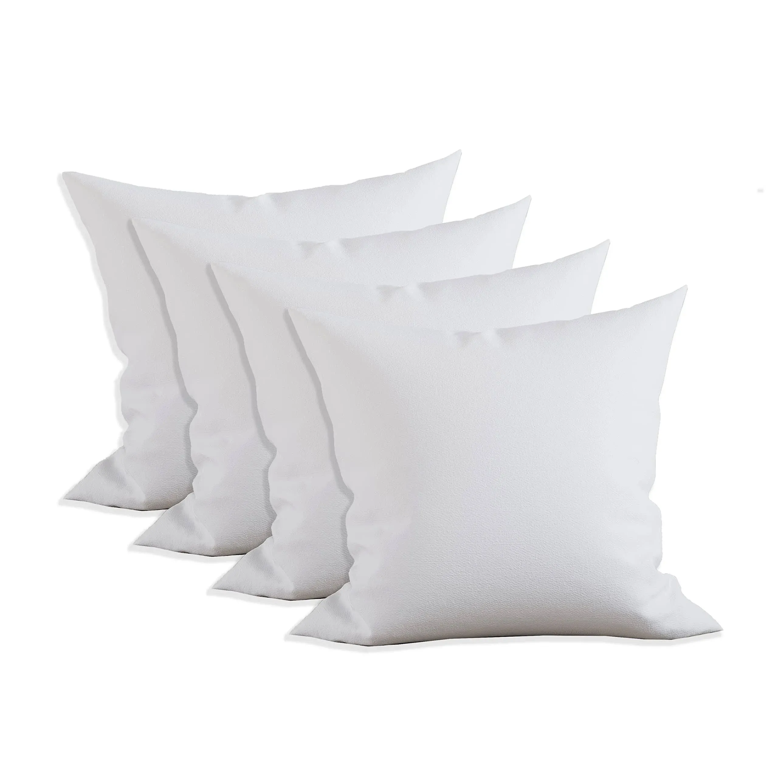 Elegant Comfort 4-Pack Pillow Insert Poly-Cotton Shell Siliconized Fiber Filling ...