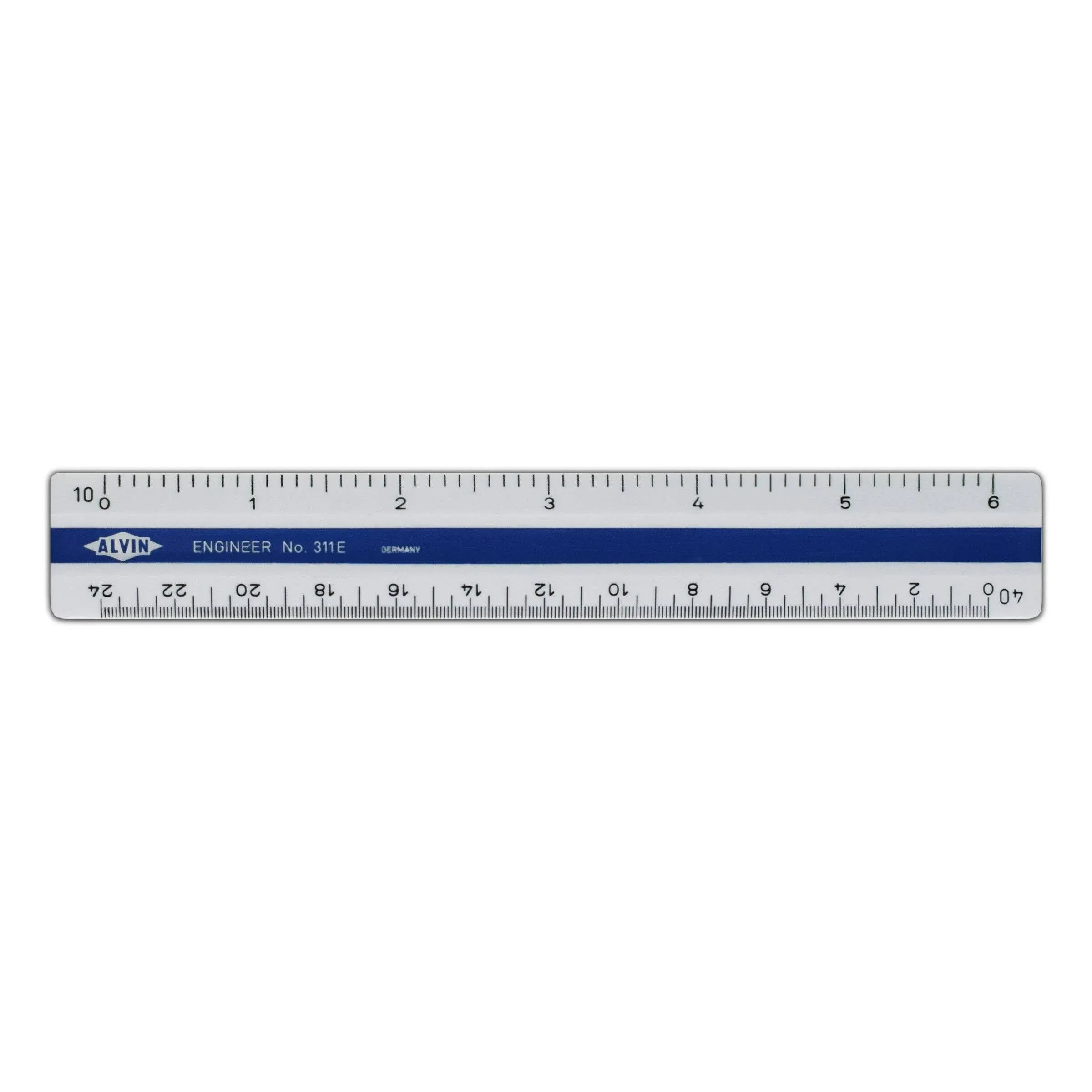 Pocket Engineer Scale Ruler - 6 White Plastic - Model 311E