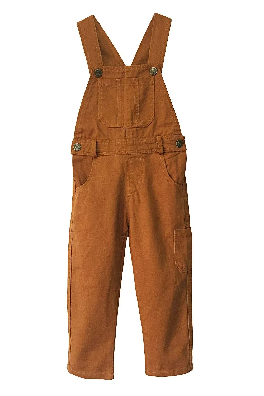 GRANDWISH Boys' Brown Bib Overall Size 5