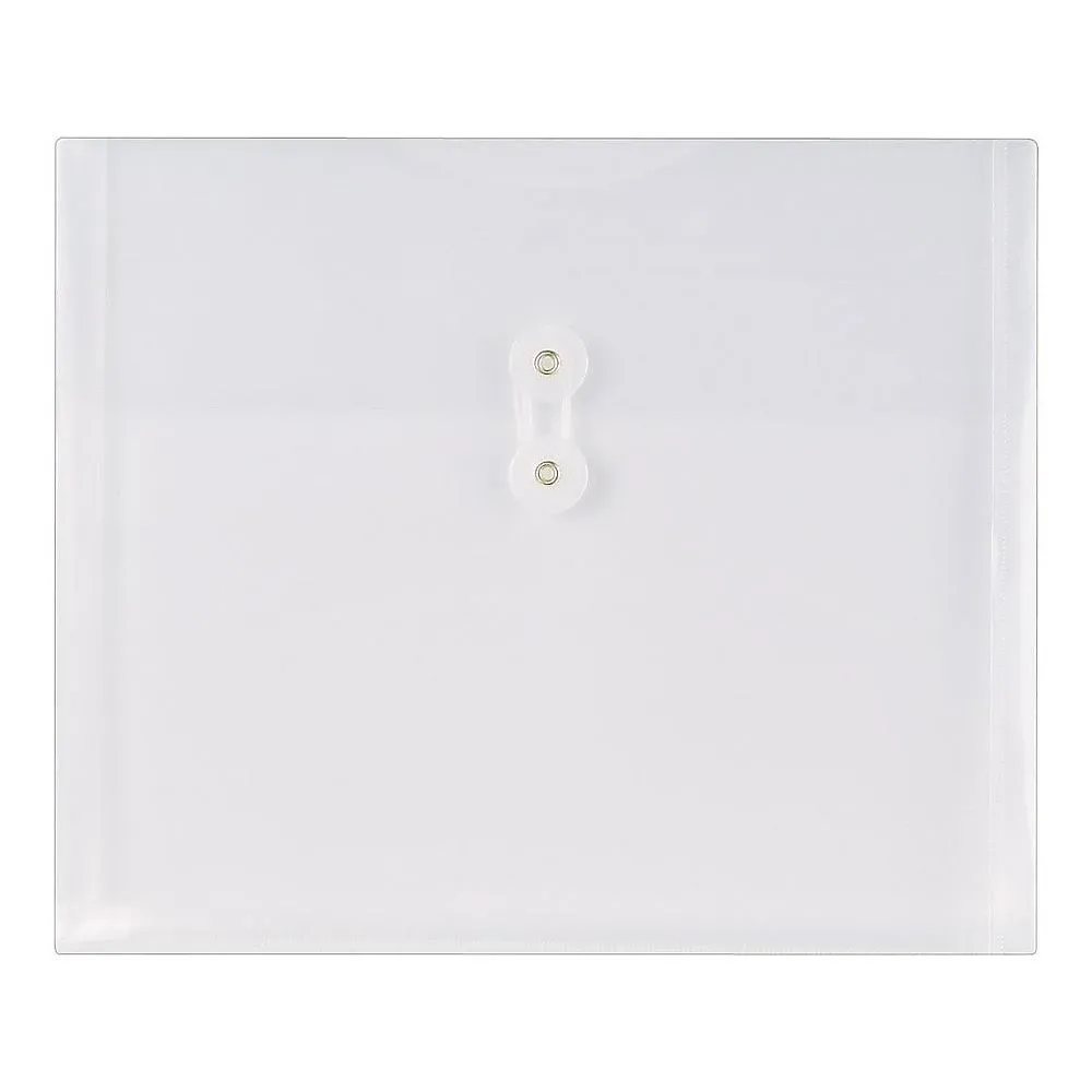 Staples Button &amp; String Document Envelopes 11&#034; x 8.5&#034; Clear 10/Pack (32430)