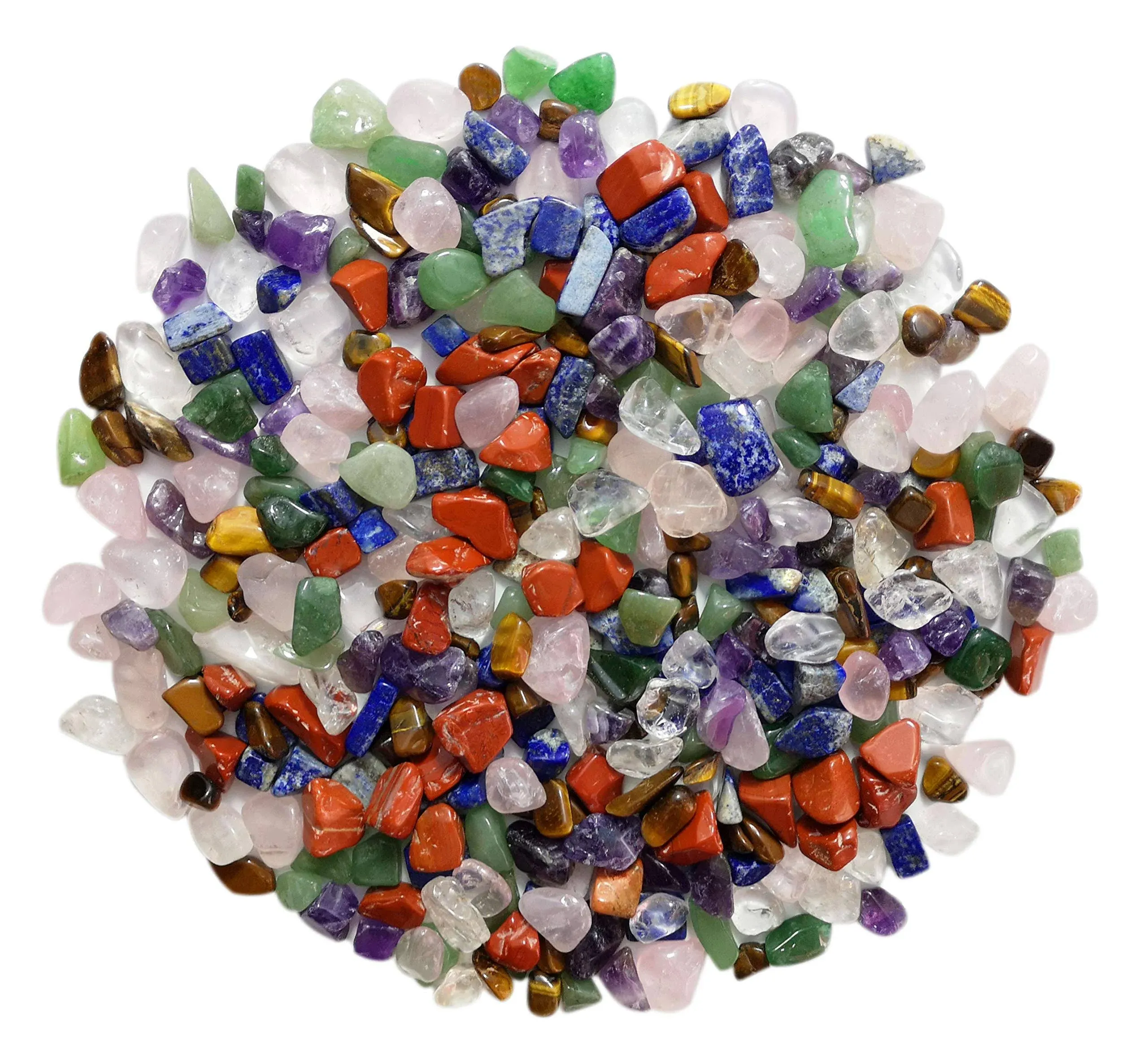 Mina Heal Chakra Stones Collection, Tumbled and Well Polished Healing Crystals/Gemstones (160 g (0.35 lb) Chakra Stones Size 15-25mm)