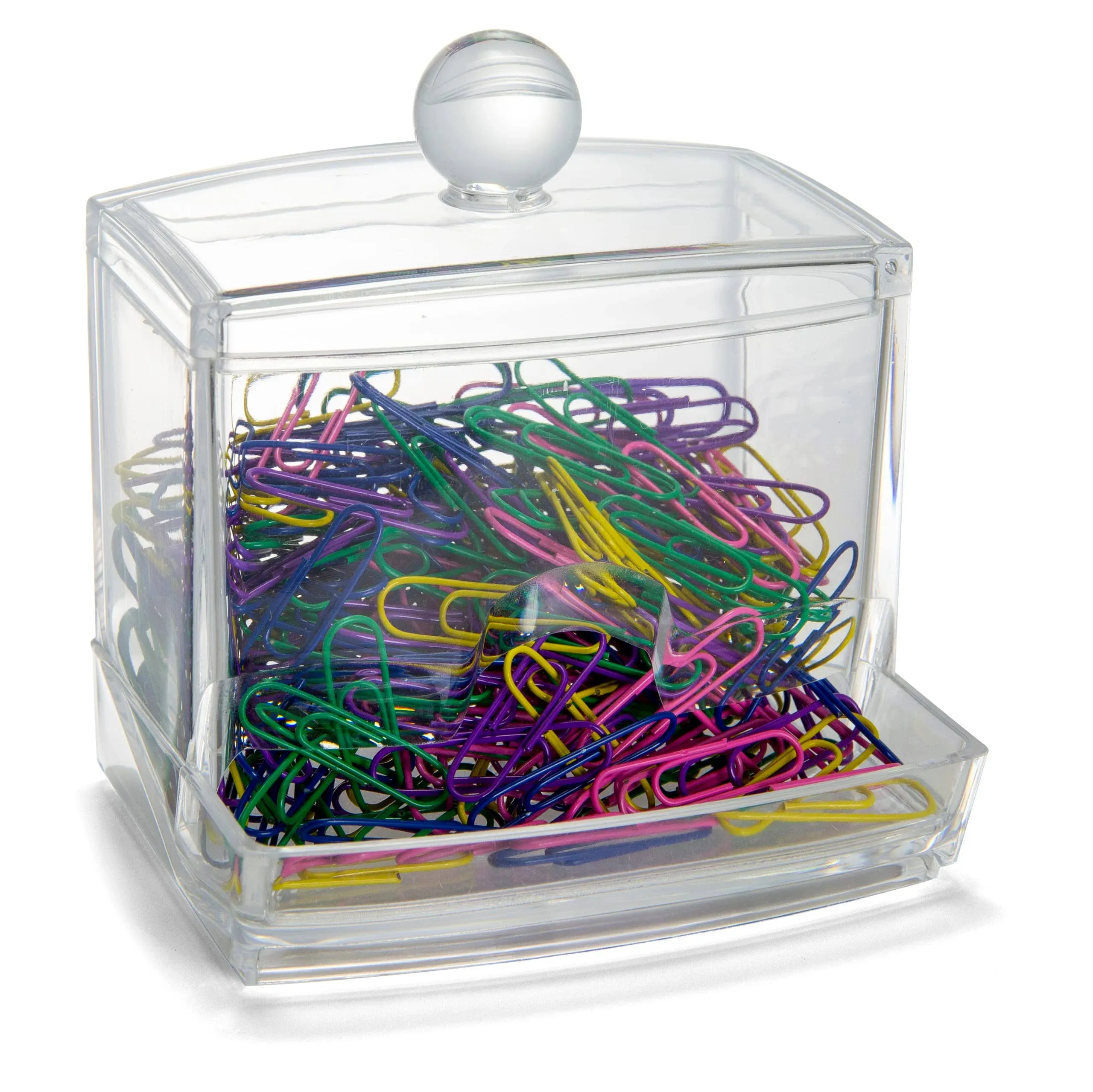 Officemate Paper Clip Dispenser - 1 Each - Clear - PVC-free