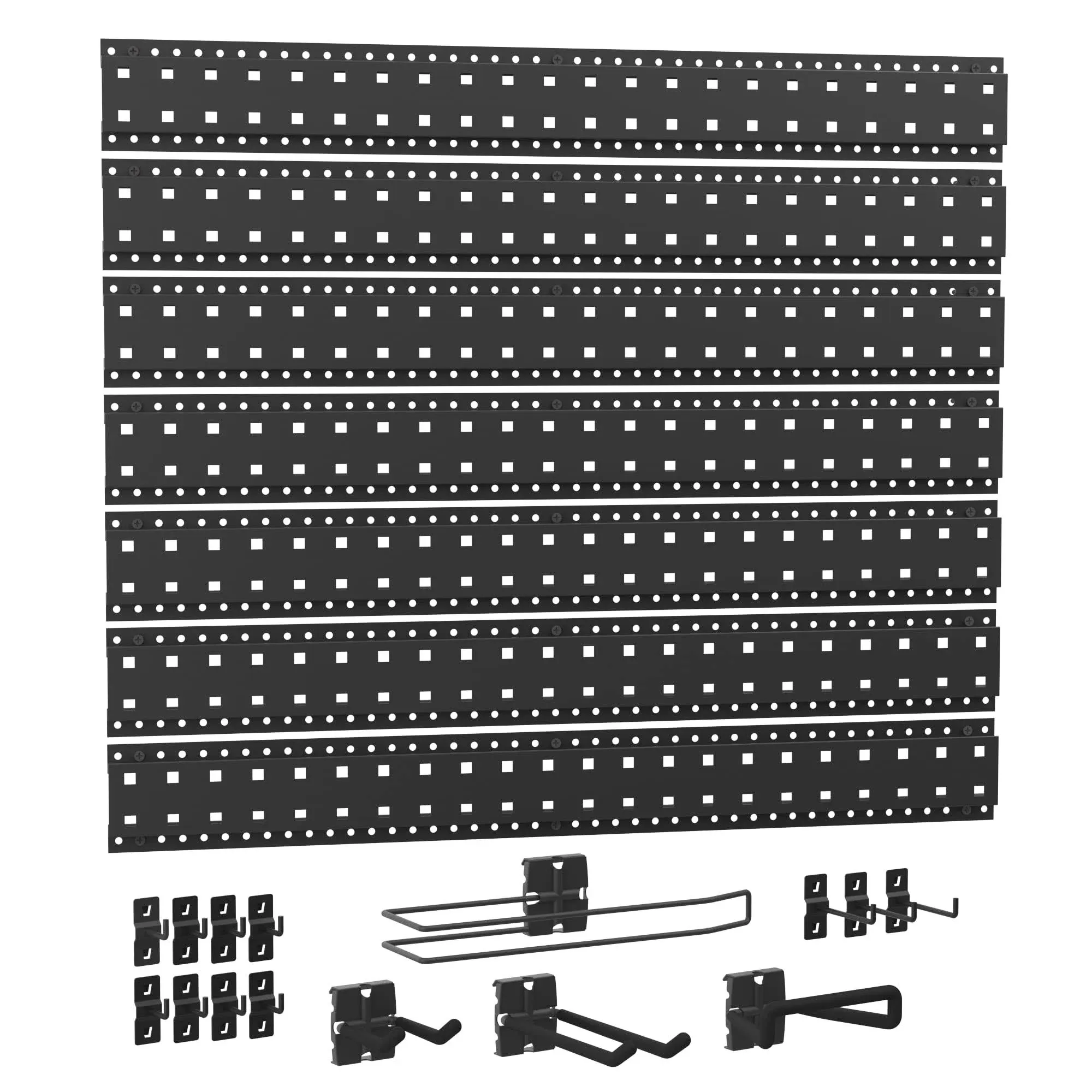 ClosetMaid ProGarage Black Metal 21.6 in. H x 33 in. W Slatwall Panel System with ...