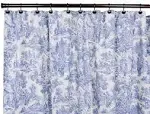 Victoria Park Shower Curtain Blue