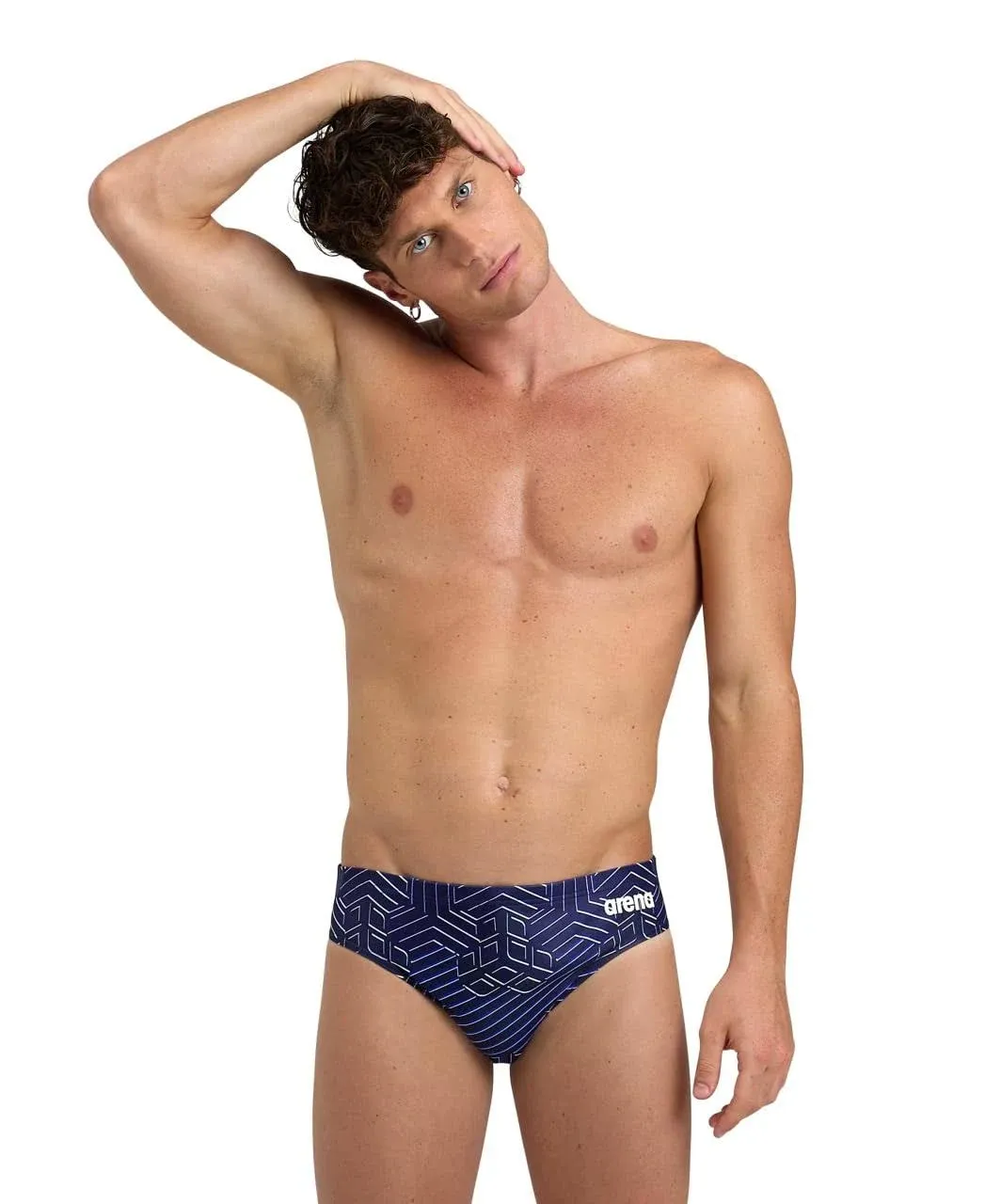 Arena Swim Briefs - Men - Navy-NAVY Multi - Size: 38 - Kikko Pro Brief