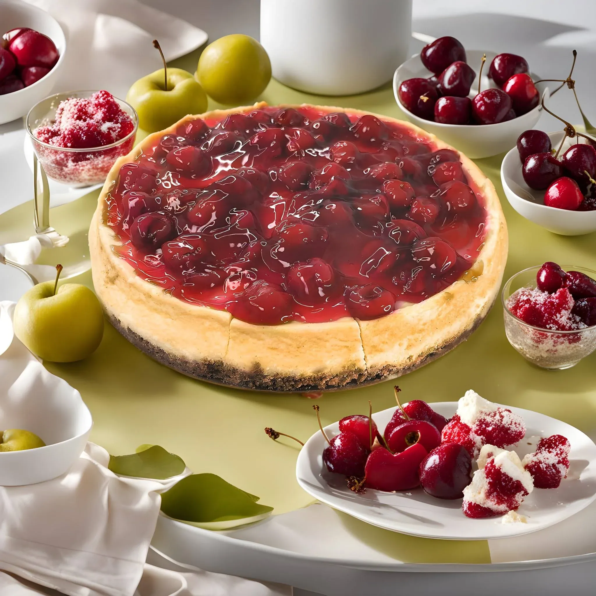 Andy Anand Freshly Baked Traditional Cherry Cheesecake 9" - Irresistible Taste (  | eBay