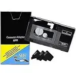 Motorized VHS-C to VHS Cassette Adapter for SVHS Camcorders JVC RCA Panasonic + 3 VCC Micro-Fiber Cloth NOT COMPATIBLE WITH 8mm/MiniDV/Hi8 Tapes