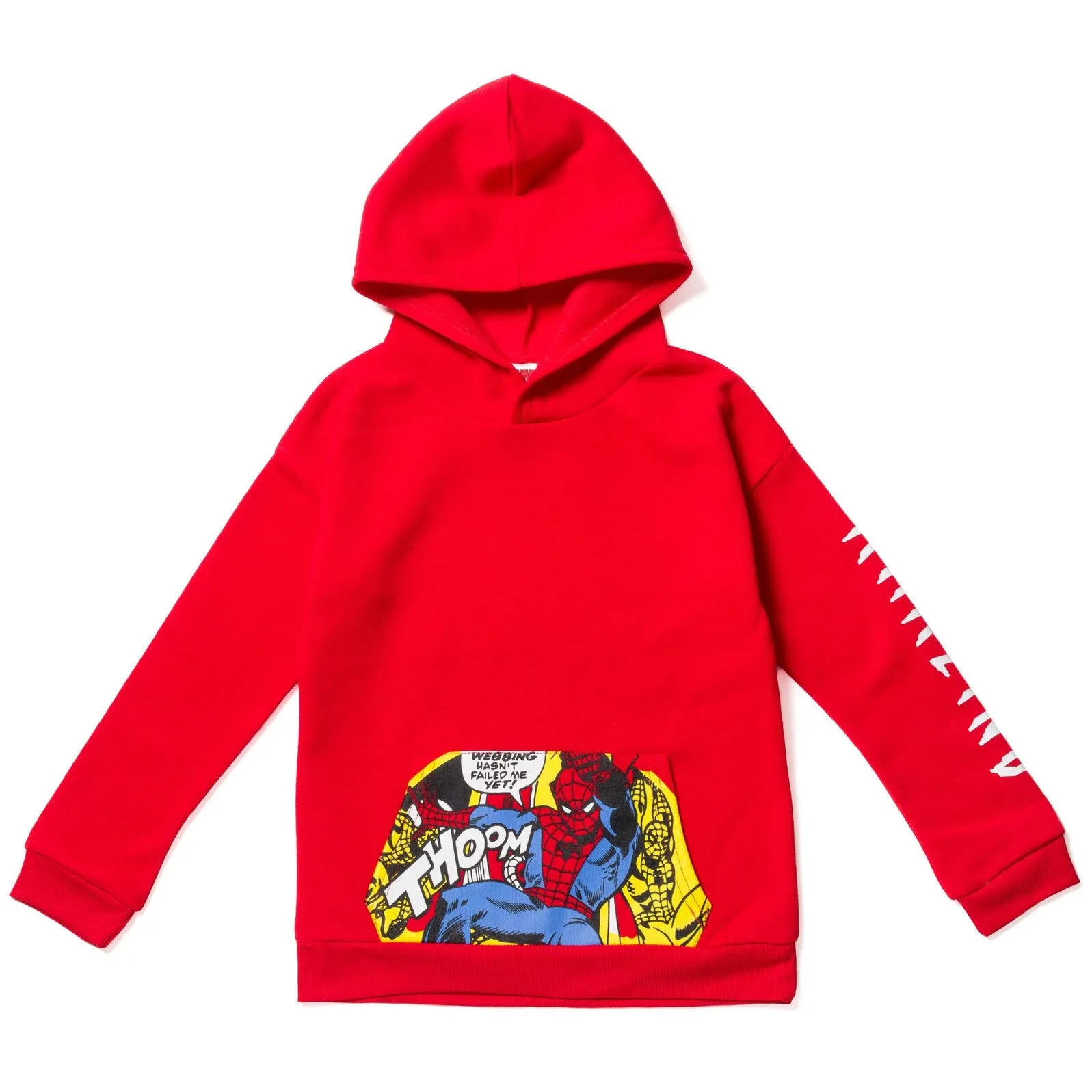 Marvel Spider-Man Little Boys Fleece Pullover Hoodie Red 5